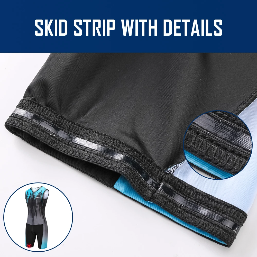 Mieyco Mehrfarbiger Triathlon Herren Ärmelloser Trainingsanzug Mountainbike Radsportanzug Leotard Jumpsuit Radsportanzug im Badeanzug-Stil – Detail 14