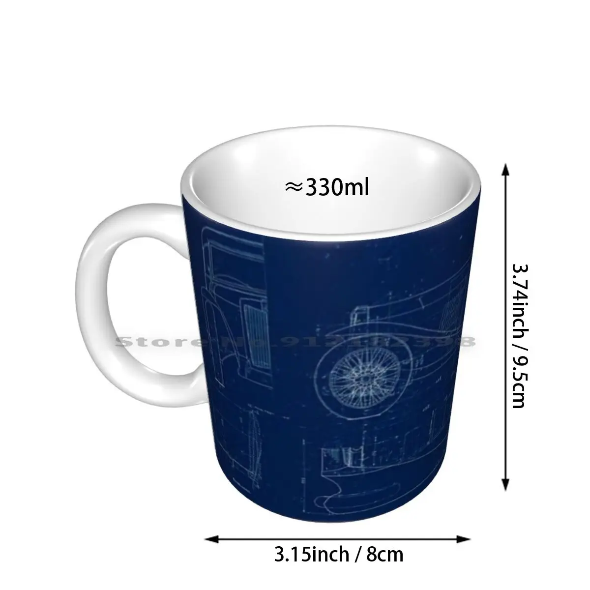 Mg Tc Blueprint Diagram Ceramic Mugs Coffee Cups Milk Tea Mug Mg Tc Tb Ta Tf Mgtc Sports Car Just British Mga Mgb England