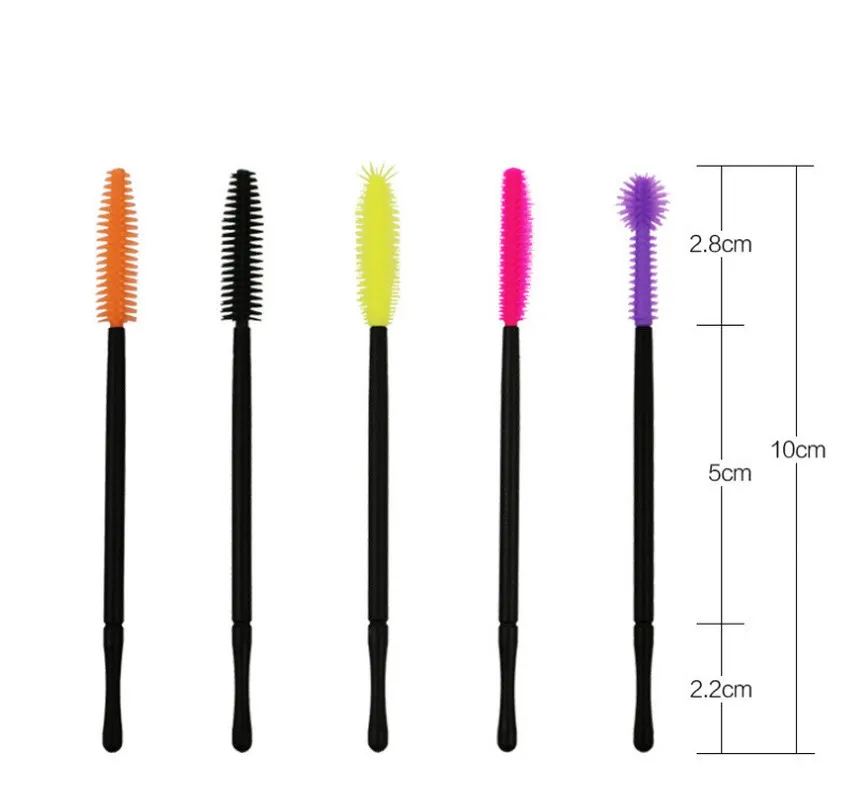 50pcs Disposable Silicone Eyelashes Brushes Eyebrow Brush Eye Lashes Extension Professional Tools Cosmetic Makeup Brush