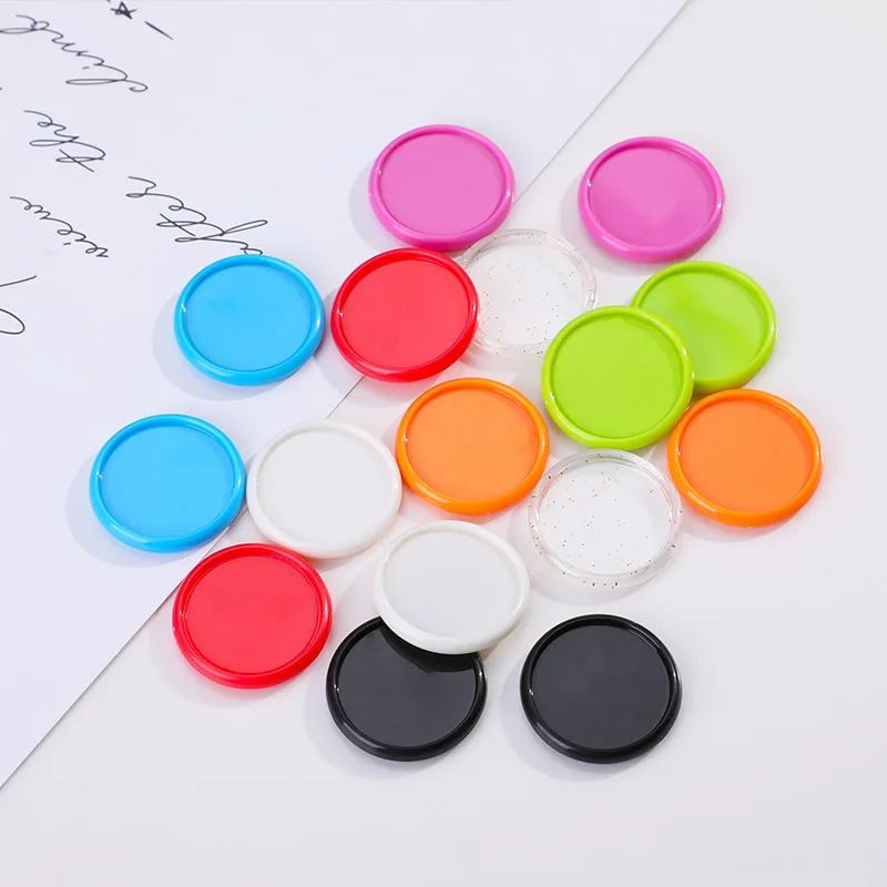 30Pcs 35MM Mushroom Hole Button Notebook Binding Disc Button Loose-leaf Button 360 Degree Foldable Plastic Disc Office School