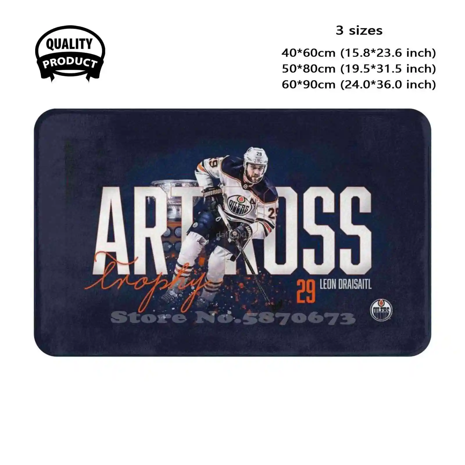 Leon Art Ross Soft Cushion Home Carpet Door Mat Car Rug Leon Draisaitl Edmonton Oiler Hockey