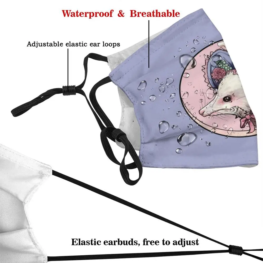 Маска для лица многоразовая с забавным принтом, фильтр Pm2.5 для мусора, Лолиты, готики, Лолиты, животных