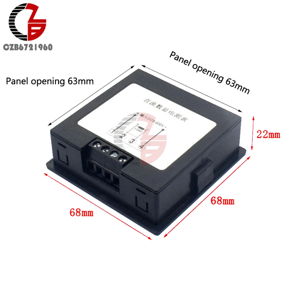 DC 6-100V 20A LED voltmetro digitale amperometro wattmetro per Auto multimetro automatico tensione misuratore di corrente indicatore di potenza