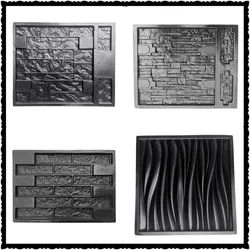 Vertical Concrete Stamps Wall Concrete Plaster Garden House Wall Stone Tiles Stone Cement Bricks Maker Mould Retro Retailsale