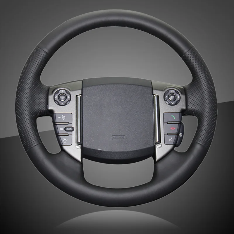 Custom Nappa Leather Car Steering Wheel Cover for Land Rover Freelander 2 2013-2015 Auto Braid Wheel Covers Interior Accessories