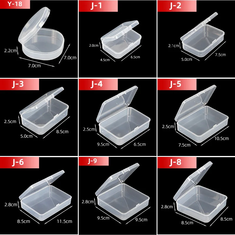 Jewelry Case Transparent Plastic Storage Container For Beads Earring Box Makeup Organizer Business Card Mini Boxes Collecting