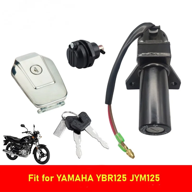 Motorcycle Ignition Switch Key Fuel Tank Cap Seat Lock for Yamaha Jianshe YBR125 JYM125 YMH125 YS250 XTZ125 Starting Switches