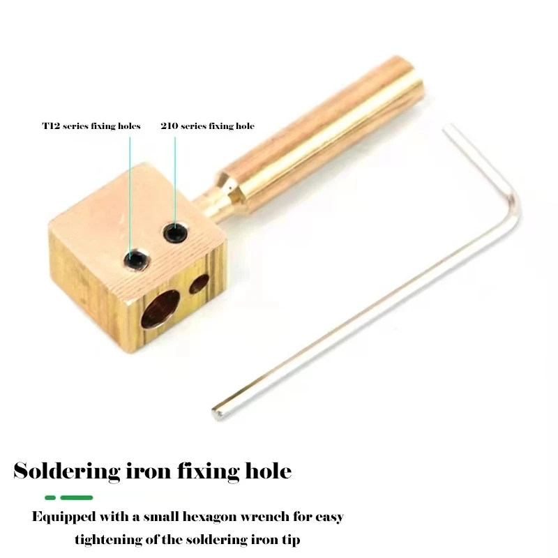 3 In 1 RL-067ทองแดงบริสุทธิ์ที่ถอดออกได้ Desoldering Solder ไฟฟ้า Solder เหล็กสำหรับ936/210/T12 Series Miniature Universal ความร้อนตาราง