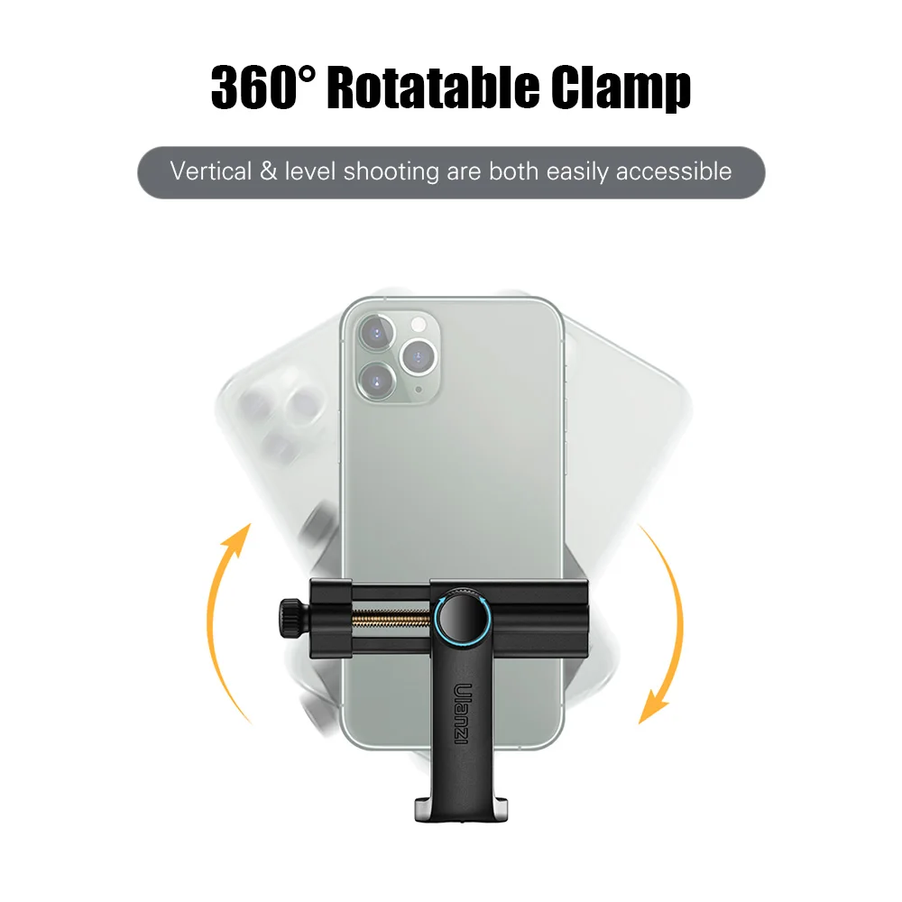 ST-17 حامل مشابك الهاتف 360 درجة للتدوير الأفقي العمودي اطلاق النار التصوير البارد الحذاء العالمي 1/4 تصاعد