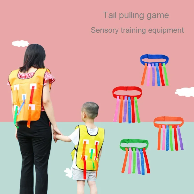 

Kids Interactive Catch Tail Games Belt Pull Tails Activity Favors Kindergarten Sports Outdoor Training Toys For Children Toddler