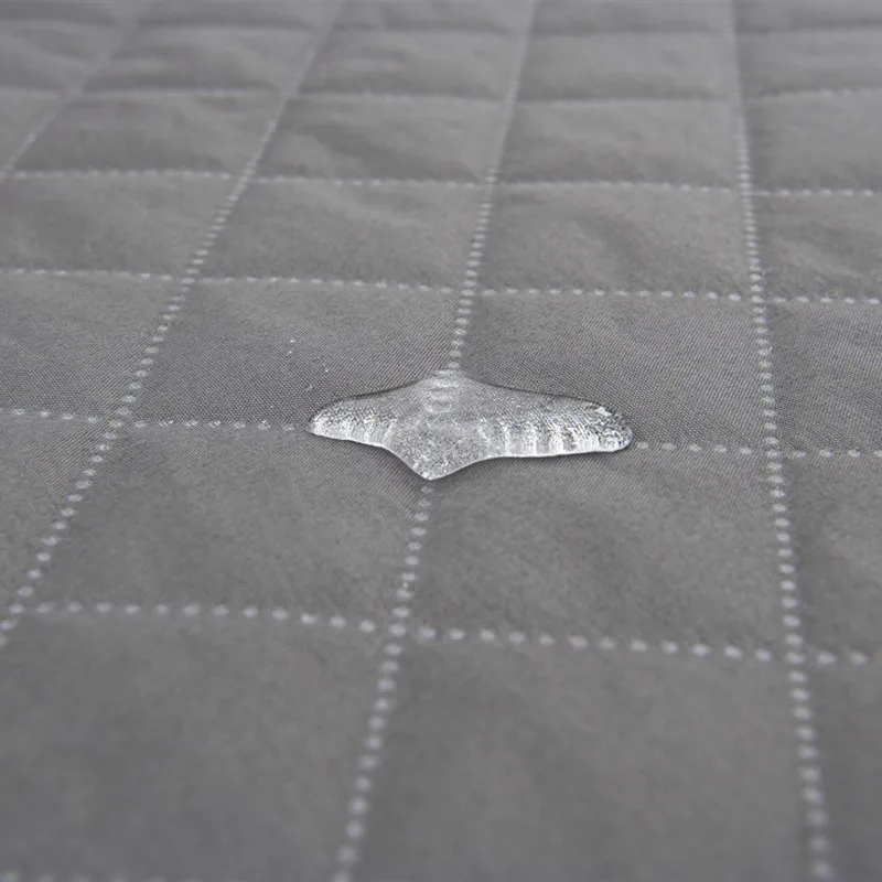 L Shape Sofa Cover for Living Room Waterproof Non Slip Corner Couch Covers Quilted Solid Grey Slipcover Chaise Longue Protector