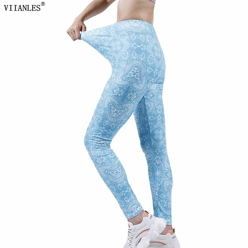 VIIANLES – pantalon imprimé Punk pour femmes, extensible, décontracté, nouveauté, Fitness, taille haute, vêtements de sport