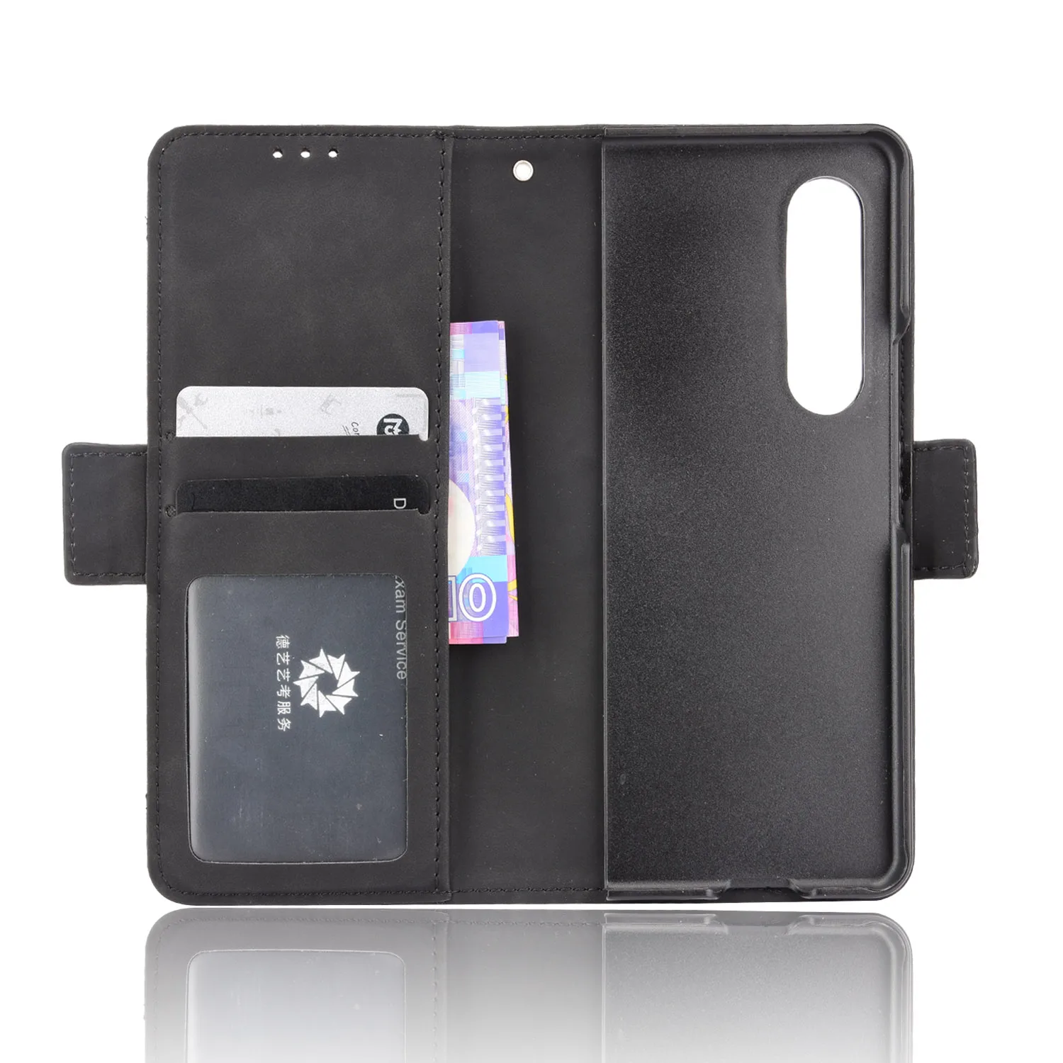 Flip Book Magnetic Wallet Leather Case ForSamsung Galaxy Z Fold 7 6 5 4 3 Fold7 5G With Pen Slot Card Solt Holder Phone Cover