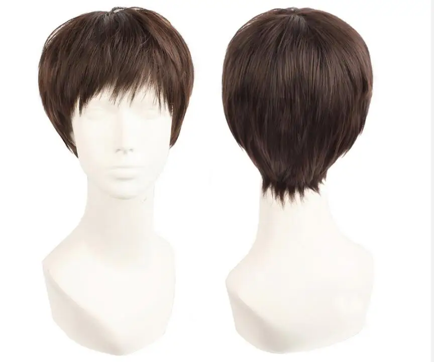 

High Quality Voltron:Legendary Defender Lance Cosplay Wig Short Brown Heat Resistant Synthetic Hair Wigs + Wig Cap