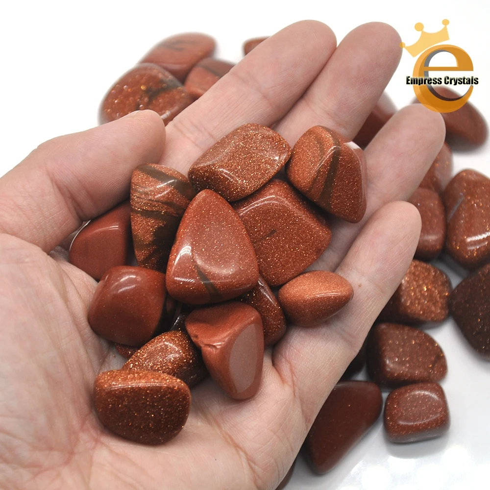 Red Goldstone Sand Crystal Tumbled Stone Bulk Healing Mineral Specime Gemstones Crystals Raw Aquarium Decoration Lots Wholesale