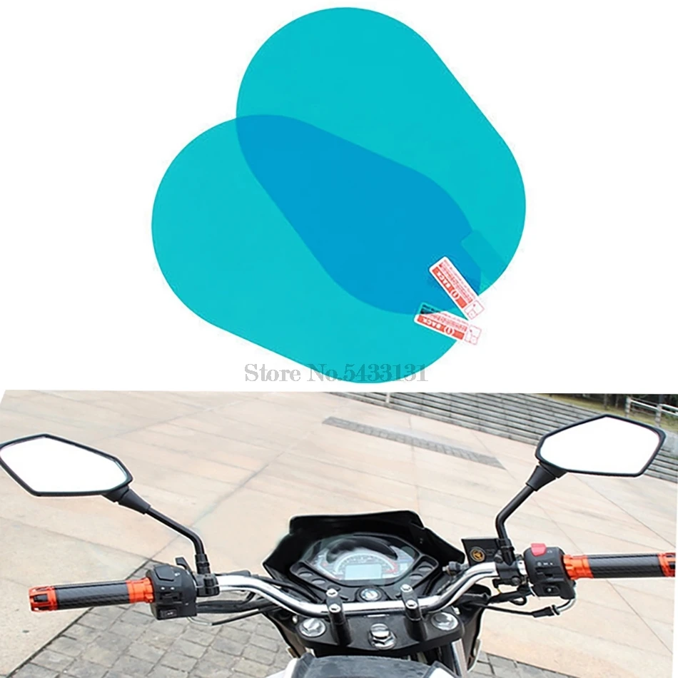 Accesorios laterales para espejo de motocicleta, película impermeable antilluvia para accesorios Honda Cub Yamaha Fjr 1300, accesorios para Extremo de barra