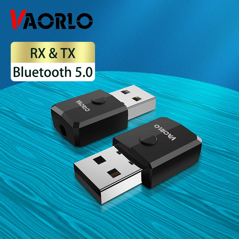 VAORLO-Adaptador de Audio 4 en 1 con Bluetooth 5,0, Dongle inalámbrico, estéreo, música, 3,5 MM, AUX, transmisor y receptor para PC, TV y coche
