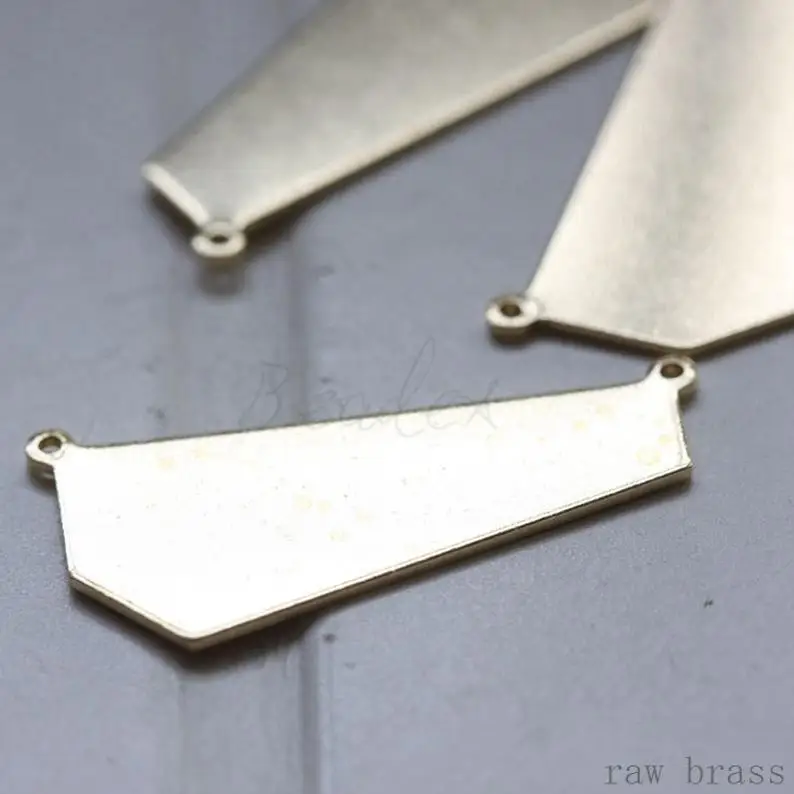 Solid Brass Irregular Link - 33x16.5mm (3087C)