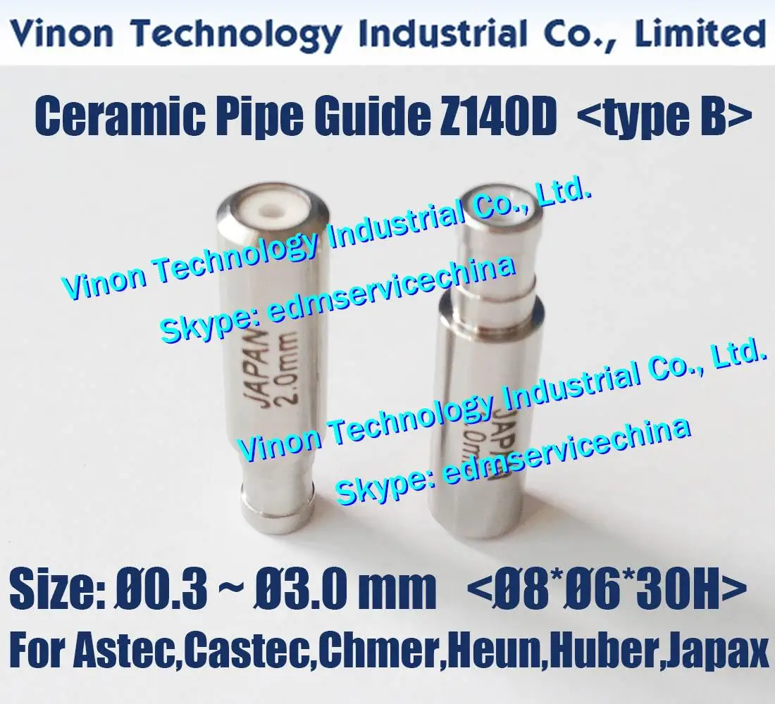 

Ø1.9mm Ceramic Pipe Guide Z140D (type B) Ø8xØ6x30mm EDM Ceramic Electrode Guide for EDM Drilling Machine Astec,Castec,Chmer,Heun