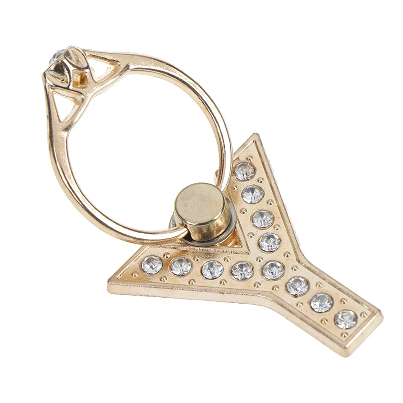 1pc 360 Grad Strass Metall Brief A-Z Finger Ring Smartphone Ständer Halter Handy Halter Für Alle Telefon