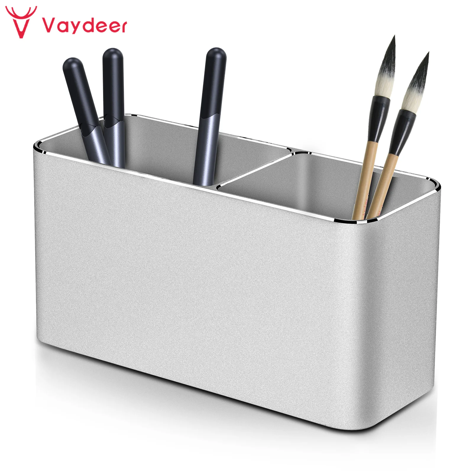 Pencil and Pen Holder,Aluminum Metal Pen Holder for Desk Organizer Makeup Brush Holder Ideal Gift for Office, Classroom, Home