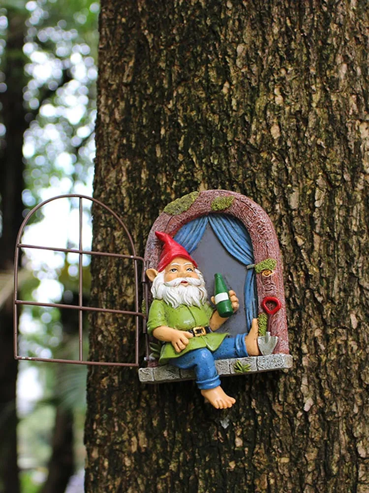 Garden Gnome Decoration Garden Gnomes Statue Sculpture Funny Resin Gnome Garden Figurines For Outdoor Patio Lawn Porch Yard Deco