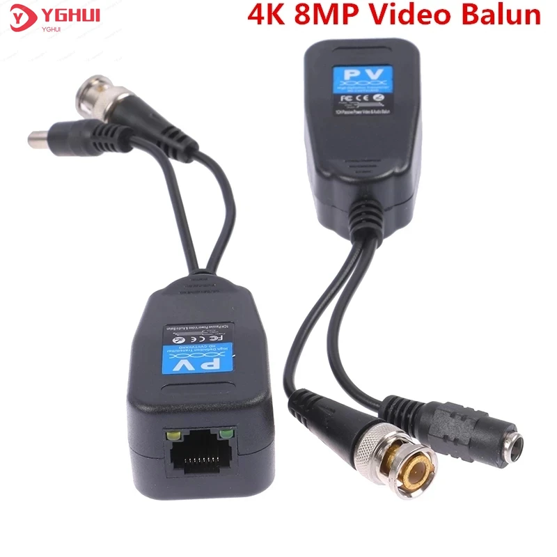 

8MP CCTV HD Video Balun BNC To RJ45 Transceiver 4K Passive Twisted Pair For AHD CVI TVI CVBS Camera