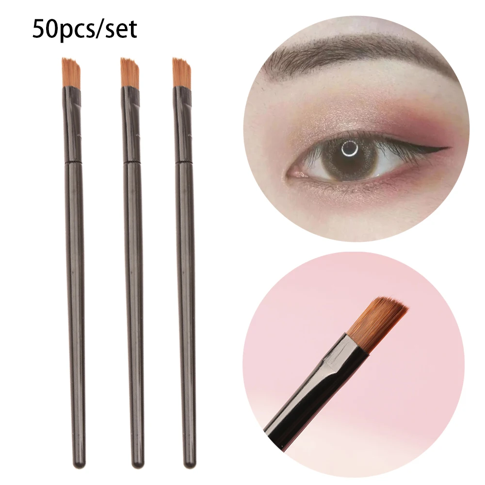 50pcs/Lot Eyebrow Brush Eye Brushes Set Eyeshadow Mascara Blending Pencil Brush Makeup Brushes MakeUp Tools Accessories