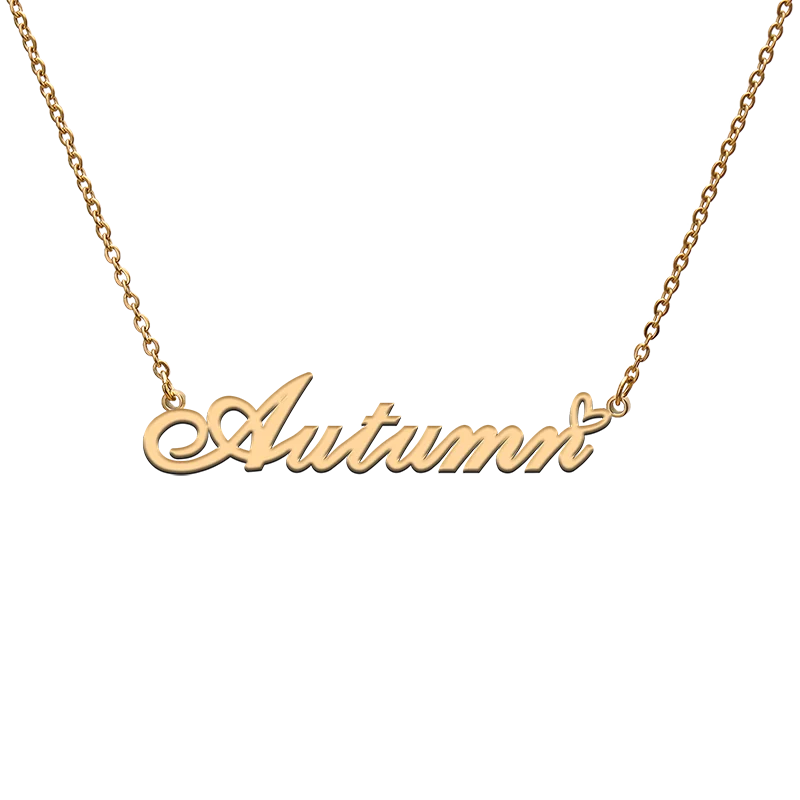

Custom Personalized Name Necklaces for Autumn Best Friends Birthday Christmas Mother Days Jewelry Gifts