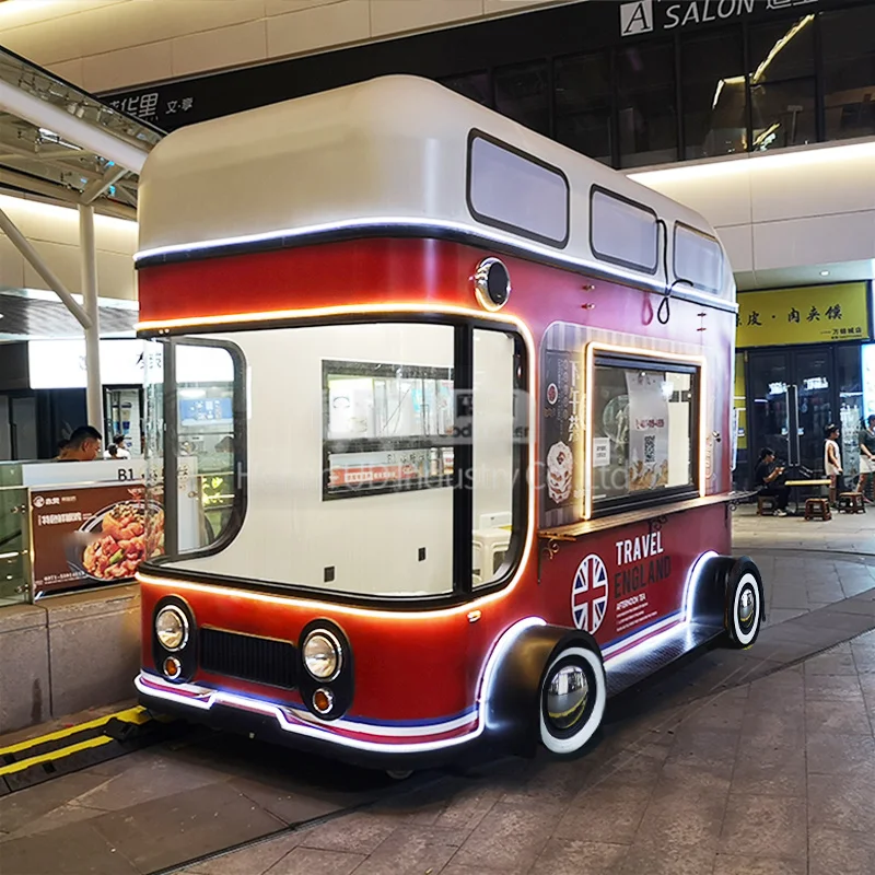음식 카트 모바일 핫도그 아이스크림 카트 거리 빈티지 음식 자동차 전기 식품 트럭 전체 주방 장비 판매