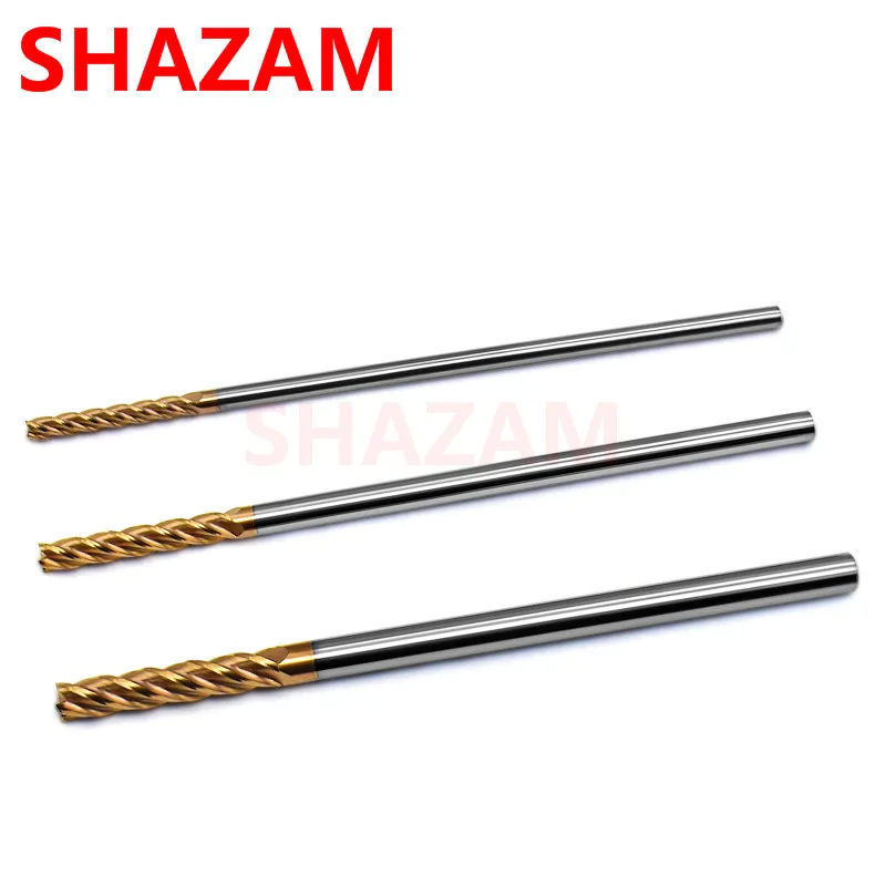Fräser Legierung Beschichtung Wolfram Stahl Werkzeug HRC55 Cnc Schaftfräser Top Verlängern Fräser Kit Fräsen Flachen Boden Lang – Detail 5
