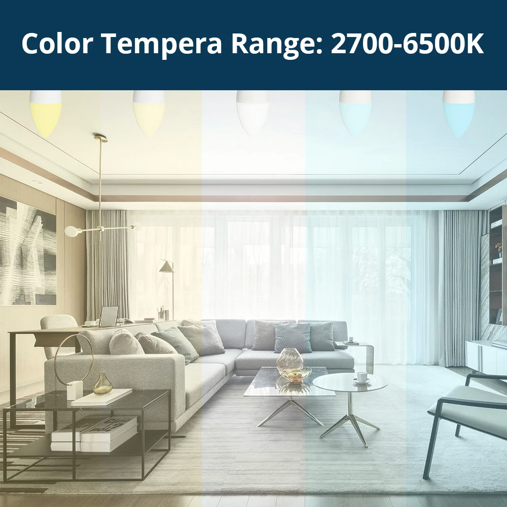 Zemismart Tuya Zigbee 3.0 E14 Smart Candle Bulb 5W Led Light Bulb RGBW Dimmable Bulb Smart Life Alexa Google Home Smartthings