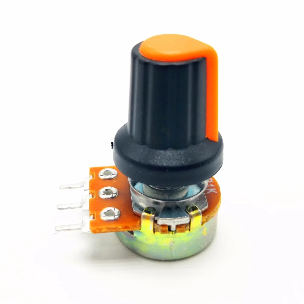 30pcs 5color WH148 potentiometer knob cap(copper core) 15X17mm 6mm Shaft Hole AG2 Yellow Orange Blue White Red 5color*6PCS=30PCS