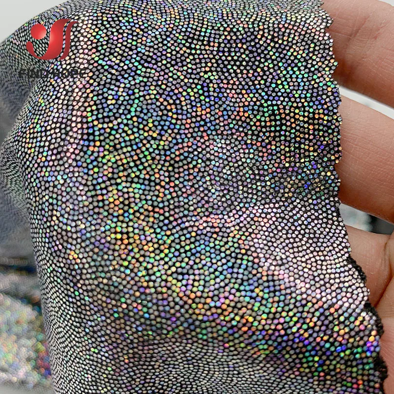 150cm*100cm Glitter Laser Polyester Fabric Iridescent Holographic Wedding Party Background Doll Clothing Decor Material DIY