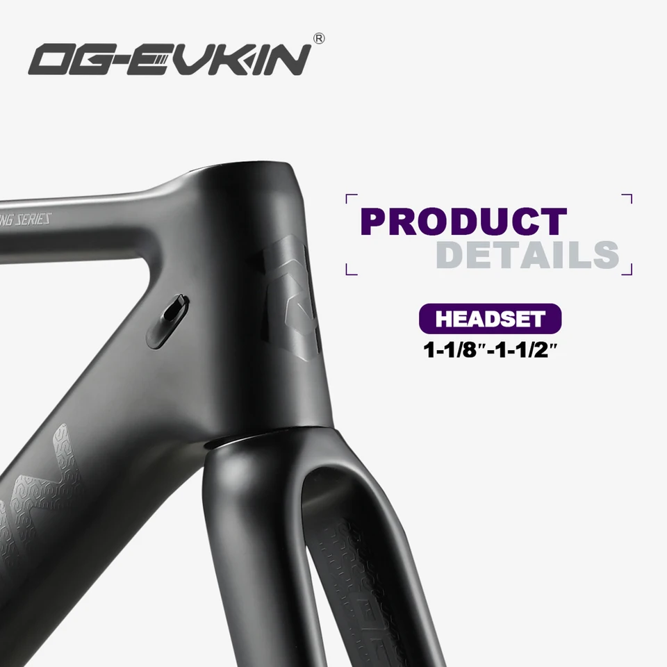 OG-EVKIN CF-025-V Carbon Road Frame Black 700C V-Brake