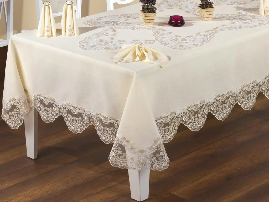 French Laced Sandy Beach Lace Dinner set-25 Piece