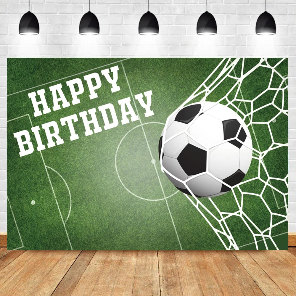 Soccer Field Photography Background Boy Football Communion Birthday Party Grassland Stadium Poster Baby Portrait Photo Backdrop