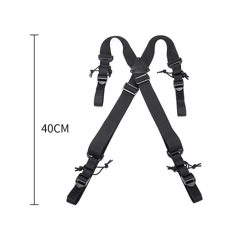 Tactical X-Shape Suspender Military Hunting Duty Belt Harness Multifunctional Adjustable Back Support Airsoft Combat Sling Strap