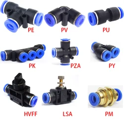 PE PV PU PK PZA PY HVFF LSA PM Accesorios Neumáticos Conector de Tubo Manguera de Aire Accesorio de Liberación Raccord de Liberación Rápida 4 6 8mm 10mm 12mm 16mm