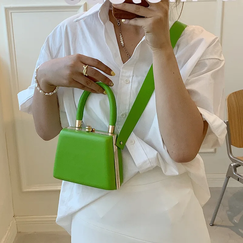 Watercolor Painting Pattern Box Shape Purses and Handbags Women Fashion Party Clutch Ladies Shoulder Bag Designer Bag Top Handle