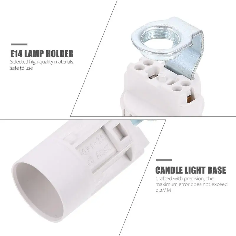 LED E14 캔들 라이트 베이스 크리스탈 램프 홀더, E14 브래킷 램프 홀더, 10 개