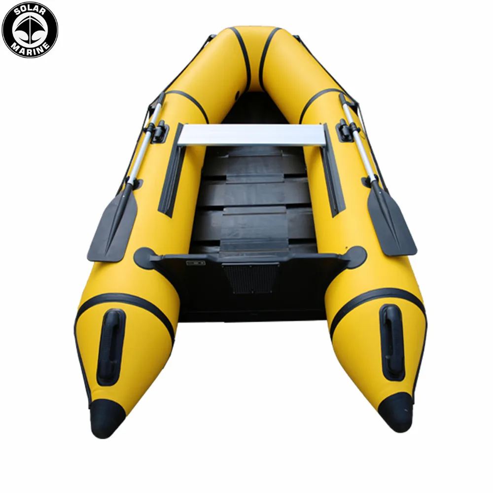 

Solar Marine 3 Person 2.3M 0.9 MM PVC Inflatable Assault Boat Speed Kayak Canoe with Accessories ForFishing Or Water Sports