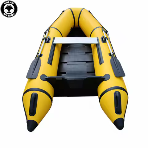 Solar Marine 3 Person 2.3M 0.9 MM PVC Inflatable Assault Boat Speed Kayak Canoe with Accessories ForFishing Or Water Sports