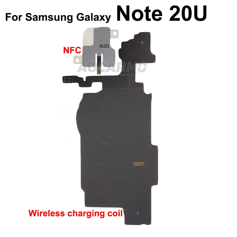 Aocarmo For Samsung Galaxy Note 20U 20 Ultra Charger Receiver MFC Wireless Charging Induction Coil NFC Module Flex Cable Repair