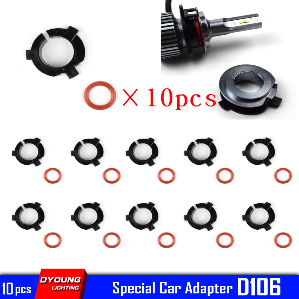 

10pcs Adapter H7 For Hyundai Nissan Led Holder For Kia Sportage Headlight Car Base D106 L02 Led Lamp Retainer