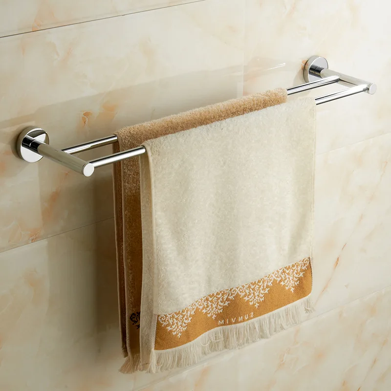 Vidric bathroom accessories sanitary towel rack towel rack double rod double simple copper rust