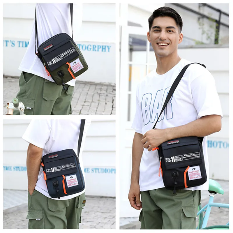 Sac de messager léger en nylon imperméable, sac de voyage de sports de plein air, mode initiée, nouveau style, 2024