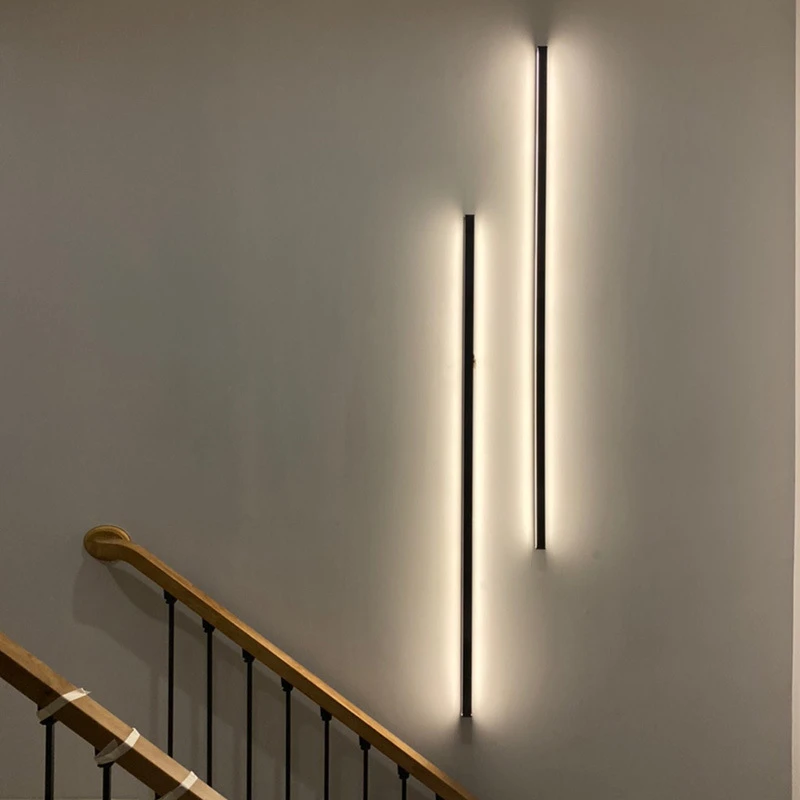 Minimalist Led Long Strip Wall Lamps Modern Indoor Atmosphere Bedroom Sconce Living Room Aisle Home Decor Bar Wall Light Fixture