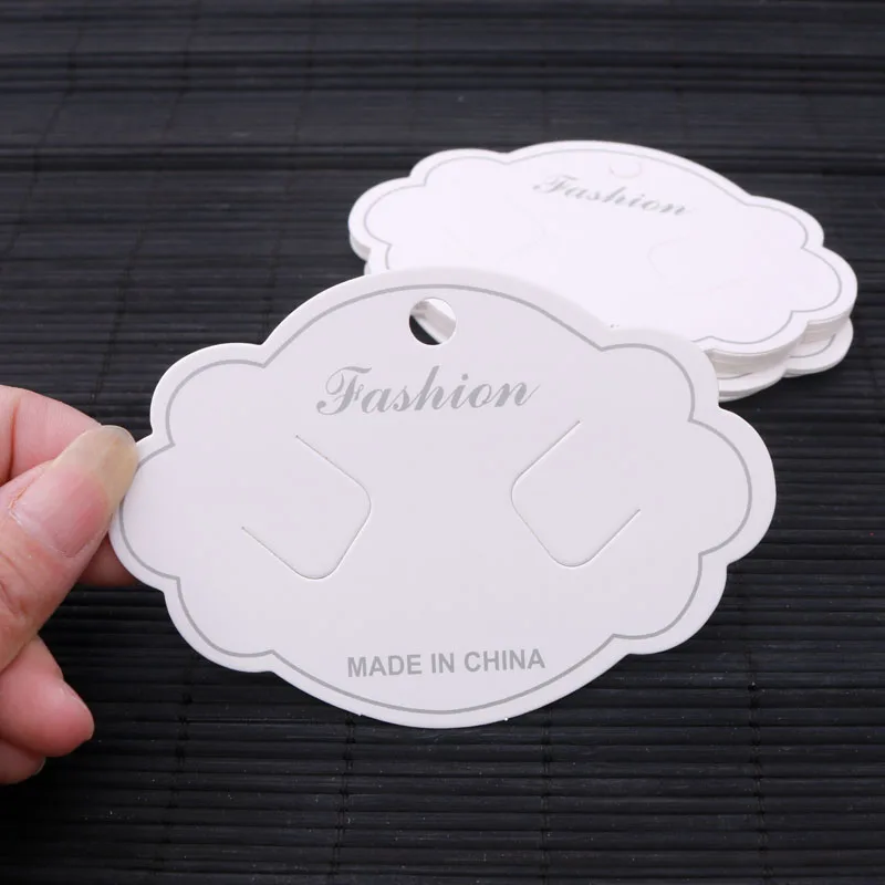 

White Fashion Jewelry Display Hairpin Card 10*7cm Claw Style Women Hair Accessories Ornament Cards 100pcs/lot Customize logo