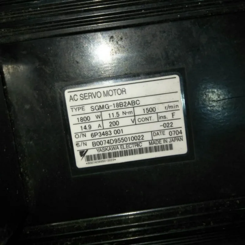 Tested Working SGMG-18B2ABC AC Servo Motor